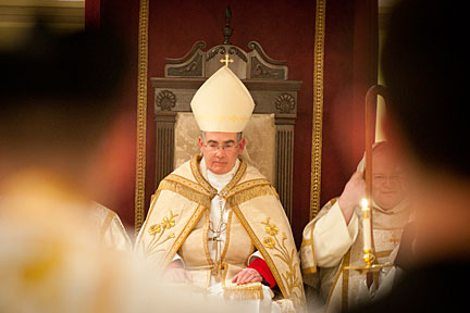 His Excellency Archbishop J. Peter Sartain of Seattle, at the Throne