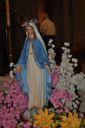 Our Lady is Crowned with Roses, in honor of her in the month of May