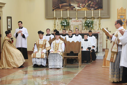 Fr. Kenneth Walker FSSP First Mass, Seated at the Epistle