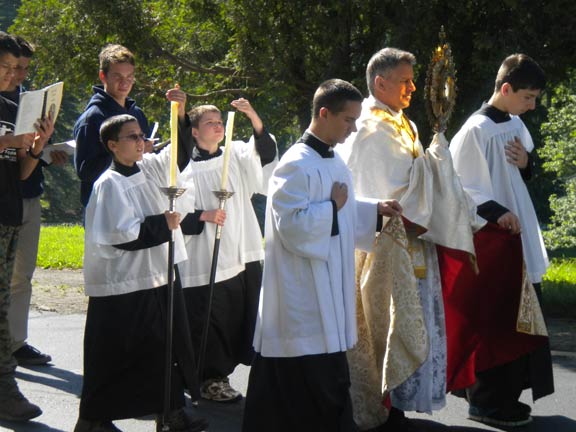 Solemn Procession of the Most Blessed Sacrament for Corpus Christi.