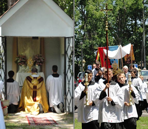 The First Altar of Adoration, and Procession to the Second Altar