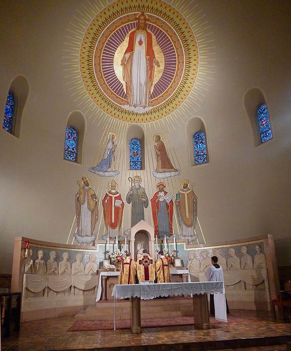 Sanctuary of St. Benedict in Richmond; Fathers offer Assumption Mass