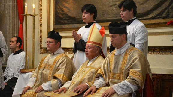 His Eminence was assisted by Frs. Fryar and Romanowski, FSSP