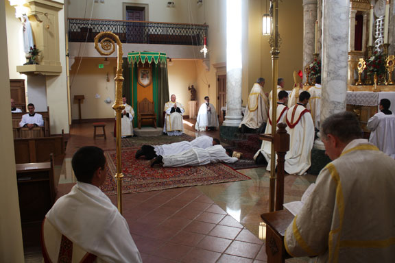 Prostrate During the Litany of the Saints
