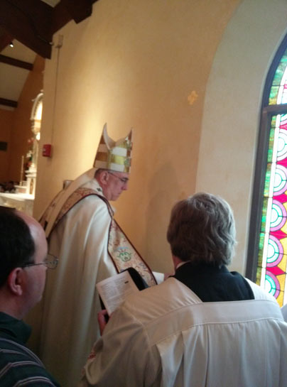 Archbishop Blesses the Stained Glass Windows