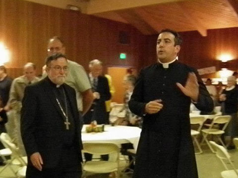 His Excellency with Fr. McNeely at the Reception