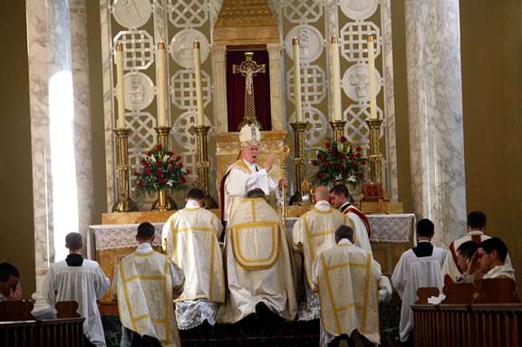Bishop Timlin Imparts His Apostolic Blessing