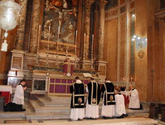 Start the Pilgrimage with Mass at Our Parish in Rome, Santissima Trinità dei Pellegrini
