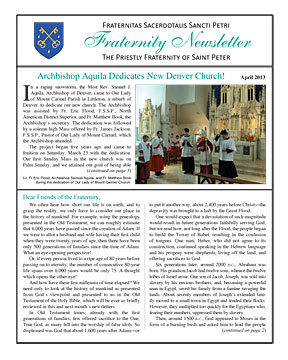 The Fraternity Newsletter