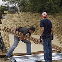 Missionaries During Home Construction in Piura, Peru