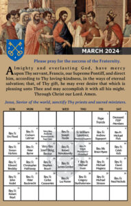 FSSP Monthly Prayer Card – Priestly Fraternity of St. Peter